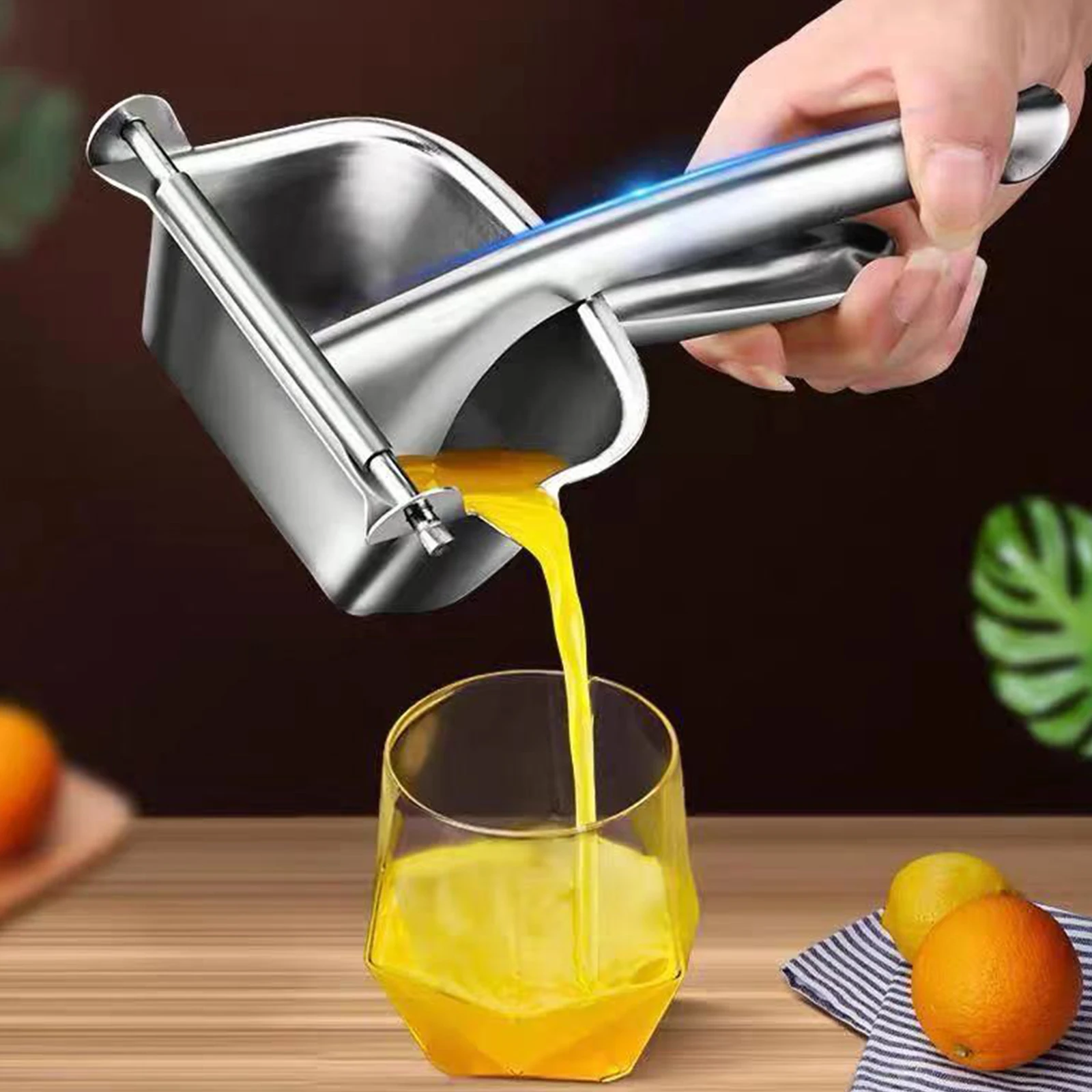 

Manual Juice Squeezer Stainless Steel Lemon Fruits Hand Pressure Orange Juicer Pomegranate Lemon Squeezer Kitchen Accessories