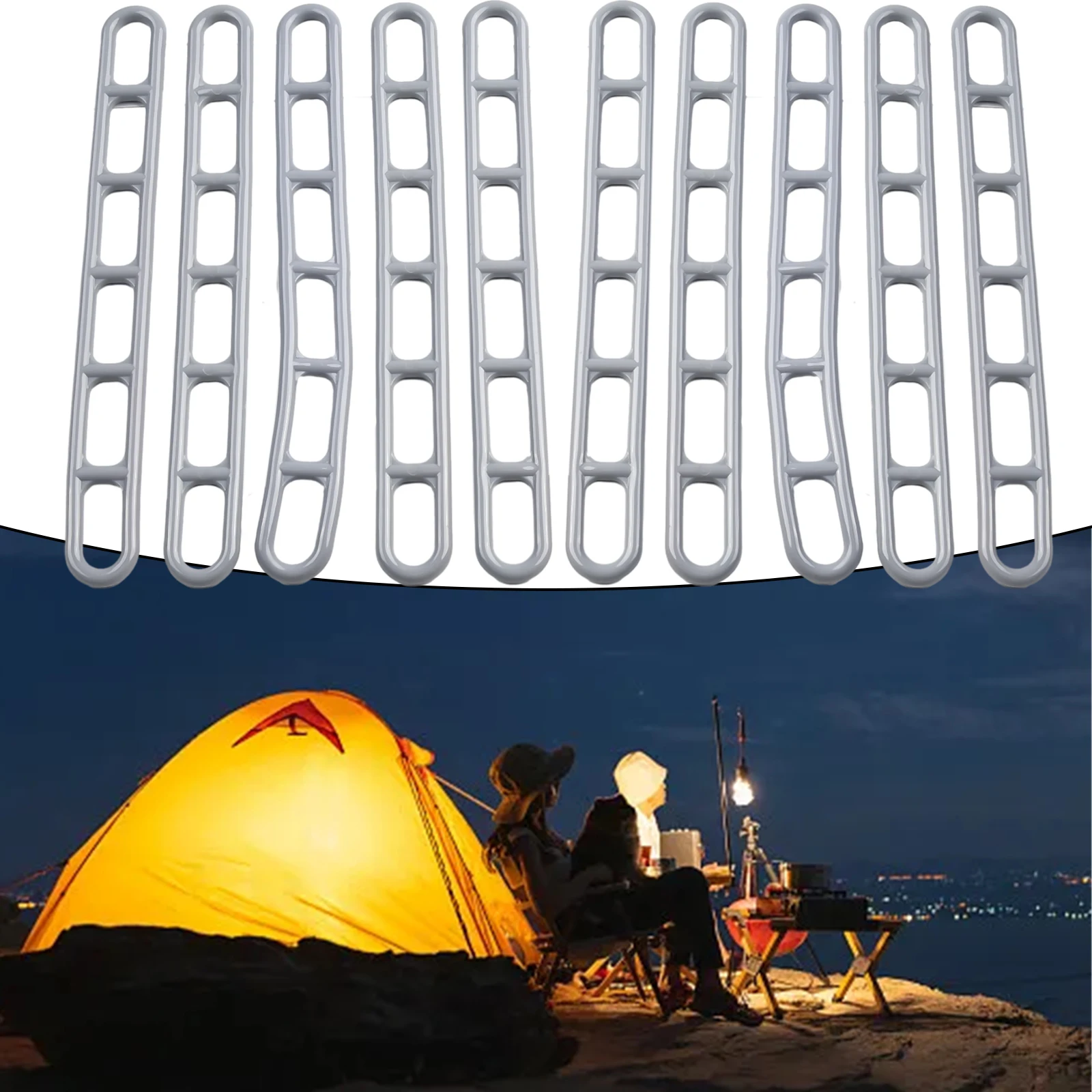 

10pcs Tent Ladder Straps 8.5inch Bungees Cords Strapping Rope Tie Awnings Gazebos Adjustment Outdoor Camping Supply Accessories