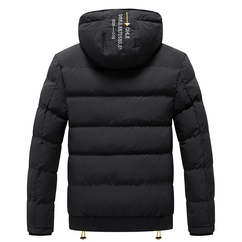 Korean Fashion Casual Solid Color Hooded Cotton-padded Jacket Men's 2021 Youth Casual Windproof Warm Jacket Winter Coat