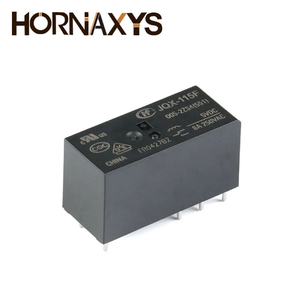 5 шт. реле HF115F 005-2ZS4 012-2ZS4 JQX-115F 024-2ZS4 HF115F-012-2ZS4-12VDC DC5V 12V 24V 8A 250V 8Pin | Строительство и