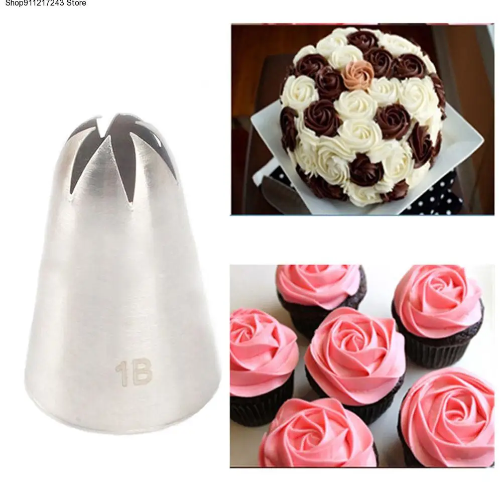 

#1B Large Size Cream Nozzle Decorating Tip Icing Nozzle Cake & Baking Tools for Cake Fondant Decorating Nozzle Bakeware