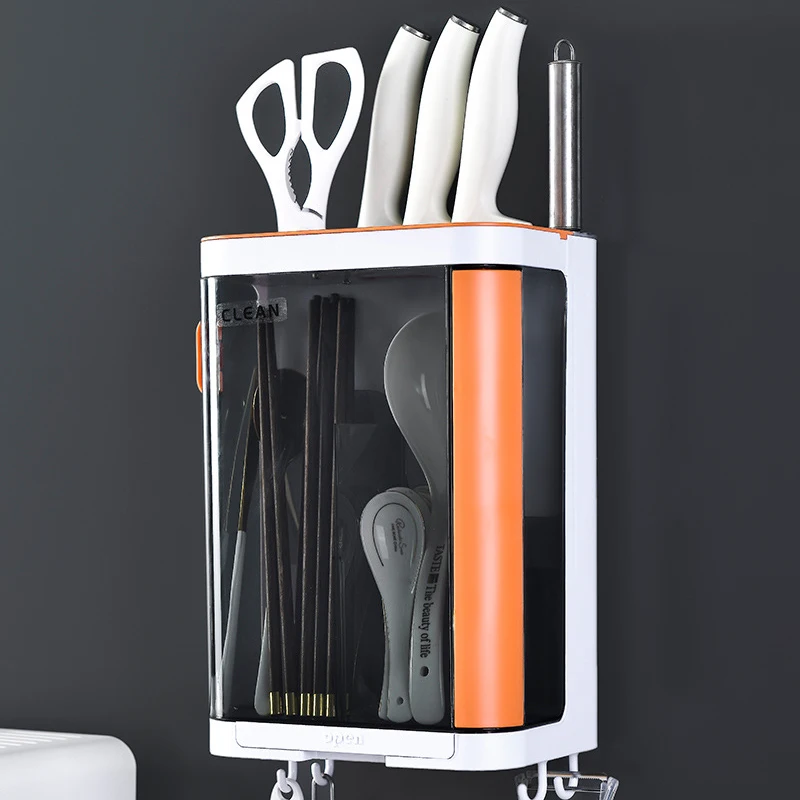 

Multi-functional Slot Wall-mounted Chopsticks Holder Kitchen Storage Items Kitchen Racks The Switch Cover Is Smoother Box