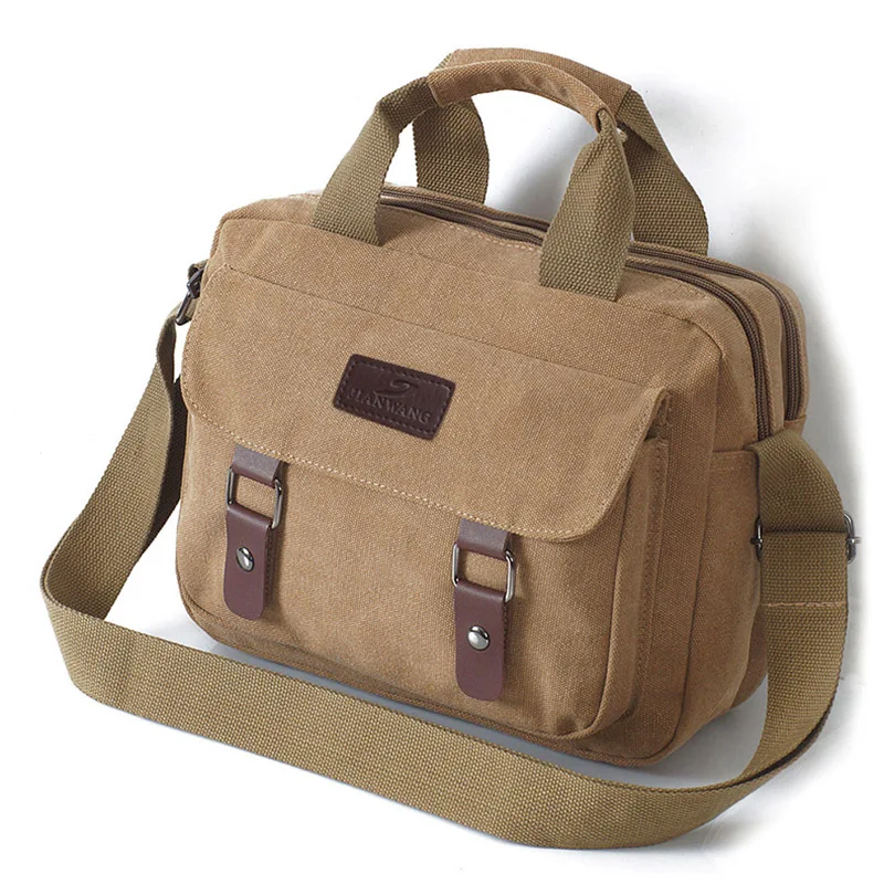 Мужская парусиновая сумка через плечо