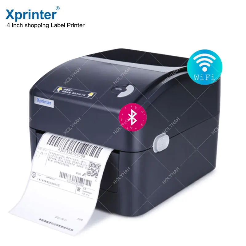 XPrinter 420B Thermal Label Printer 4*6 Wireless Bluetooth WIFI Shipping Express Black White Barcode Printer Label Holder POS
