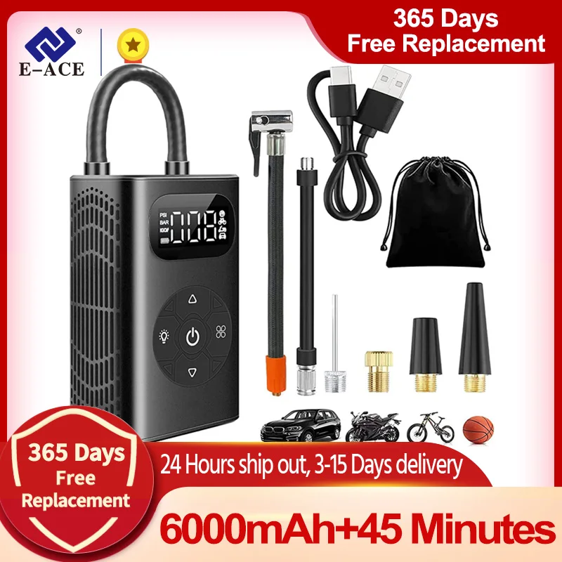 140psi Electric Wireless Portable Tire Inflator Pump For Motorcycle Bicycle Boat Auto Tyre Balls