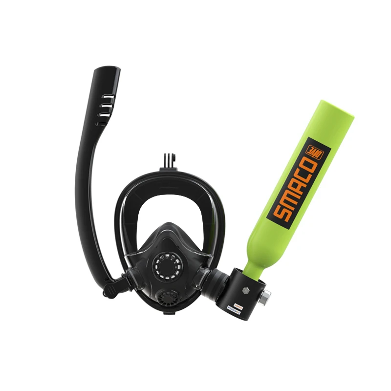 SMACO 0.5L Мини-резервуар для подводного плавания с маской на все лицо алюминиевый