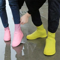 1pair reusable latex waterproof rain shoes covers slip resistant rubber rain boot overshoes outdoor walking shoes foot cover