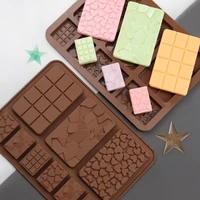 chocolate silicone mold 9 cavity jelly block bar mold fondant patisserie candy waffle baking mold diy cake biscuit making supply
