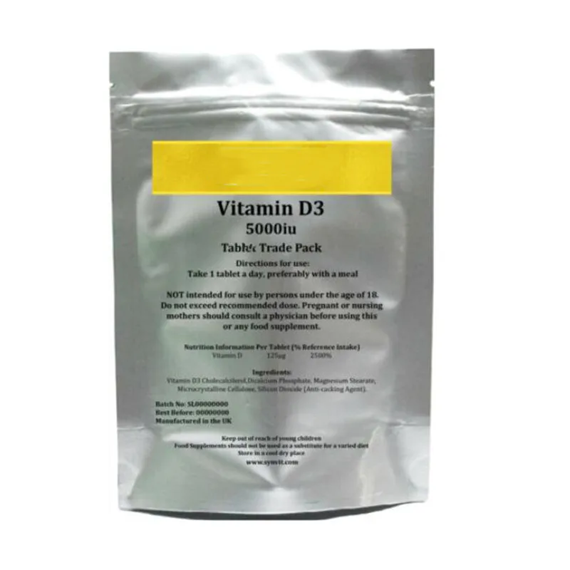 

Fortified vitamin D3 5000iu,Help calcium absorption,Strengthen immunity,bones teeth muscle Prevention of osteoporo sis