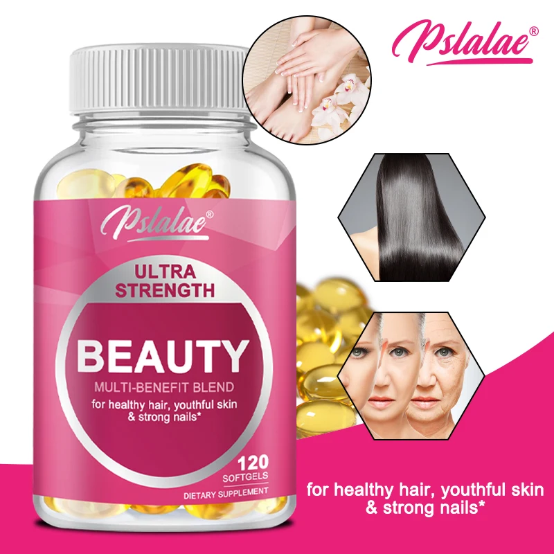 

Collagen Capsules Skincare Support, Immunity Boost Anti-Aging Hair, Skin & Nails Supplement Contains Vitamins & Minerals