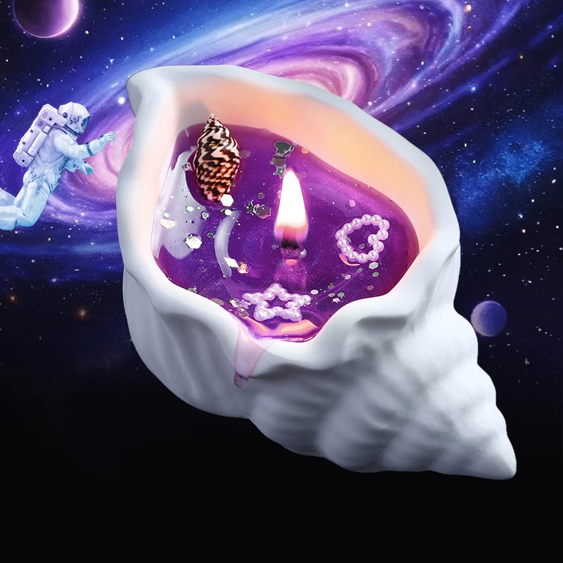 Свеча из ракушек морская звезда ракушка ароматерапевтические свечи орнамент