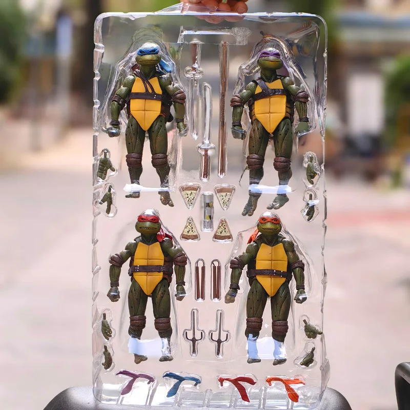 Фото NECA 4 шт./компл. Черепашки Ниндзя Леонардо ‌ Фигурка Рафаэль, издание фильмов, модель аниме для детей, игрушечная кукла №4