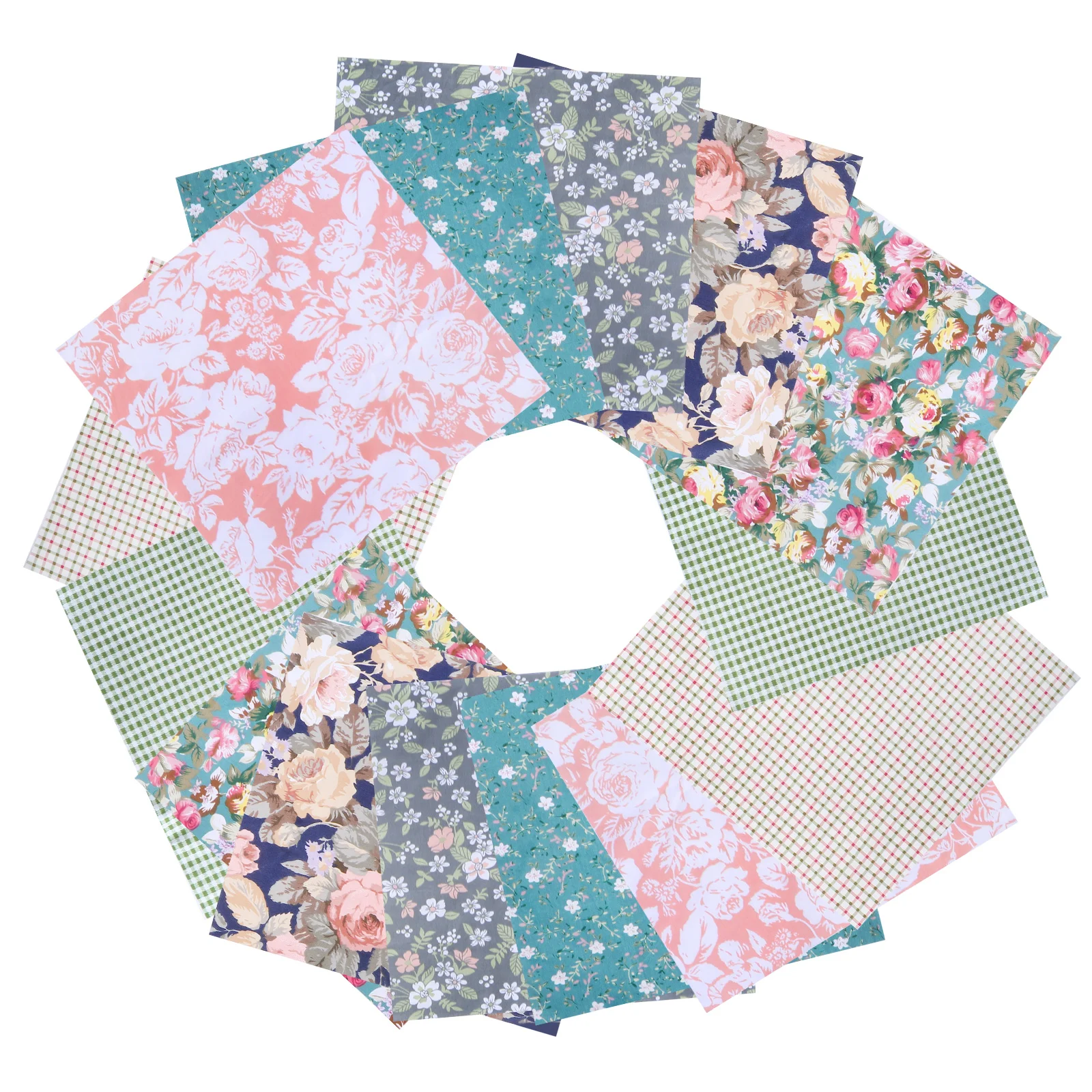 

14pcs Hawaiian Theme Patchwork Cloth DIY Sewing Patch Cloth (Assorted Color)