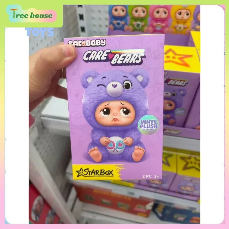 Фото Новинка: ZURU SAOOBABY × Care Bears Blind Box: Очаровательная коллекционная плюшевая игрушка и стильное украшение для стола, модная арт-фигурка. №1