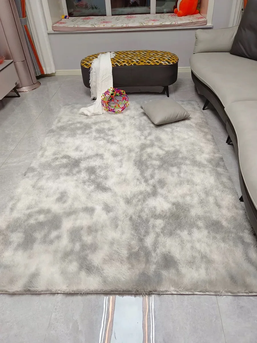 Alfombras antideslizantes mesita noche alfombra suelo peludo Color sólido esponjosa украшение для дома и общежития