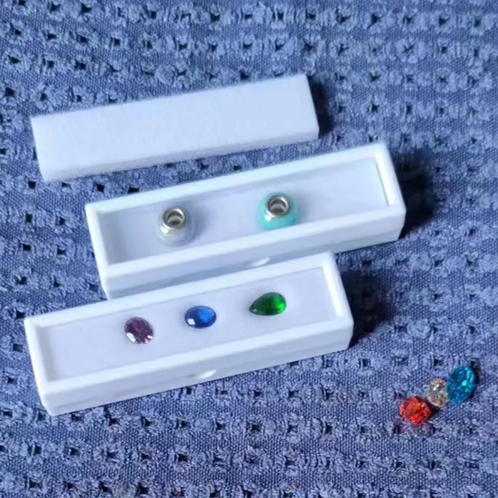 

Sale Loose Diamond Jewelry Display Box Visable Gemstone Beads Storage Case Stone Ring Earring Organizer Gift Package Box 6Pcs