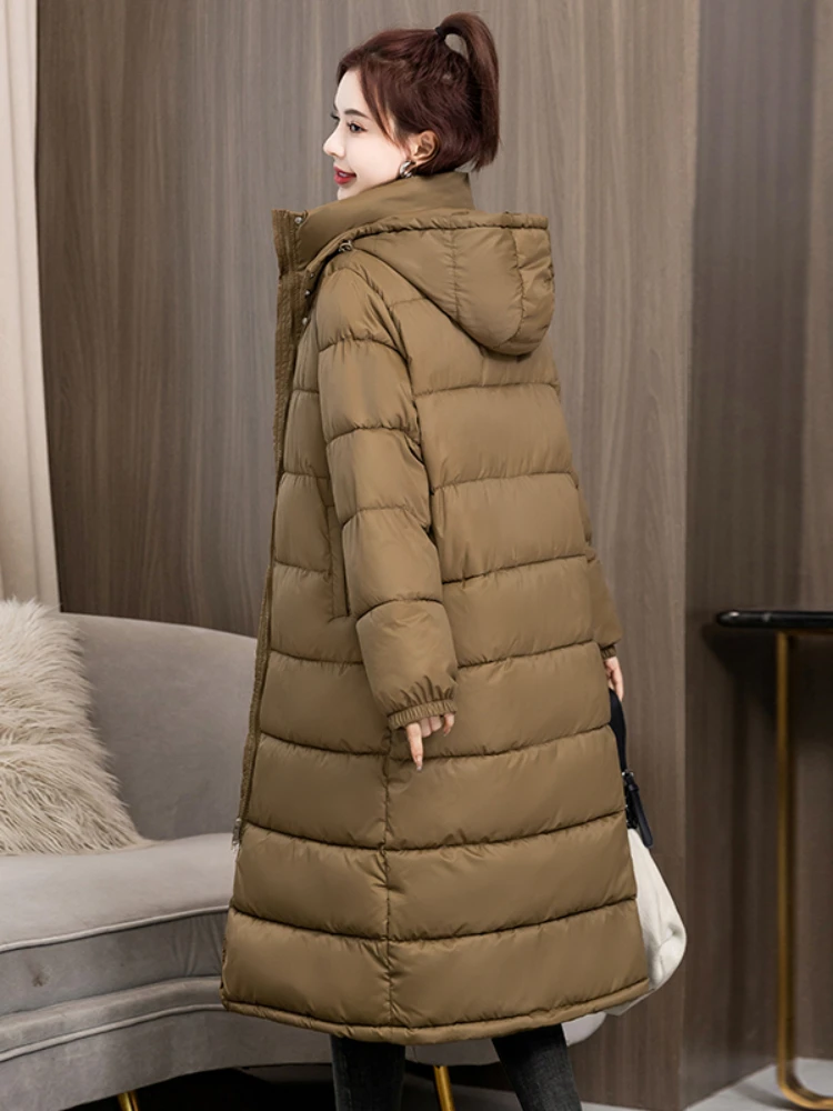 Winter Coat for Women Hooded Thick Padded Jacket 2022 New In Fashion Winter Clothes Women Warm Parkas Puffer Jacket Women Tops