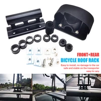 Car Rooftop Carrier Bicycle Front Fork Rear Wheel Rack Upright Roof Rack Car Roof Cycling Bike Installation Mount Bracket Parts
