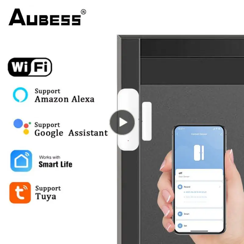 

Смарт-датчик открывания/закрытия окон Alexa Aubess, работает с Google Home, Alexa