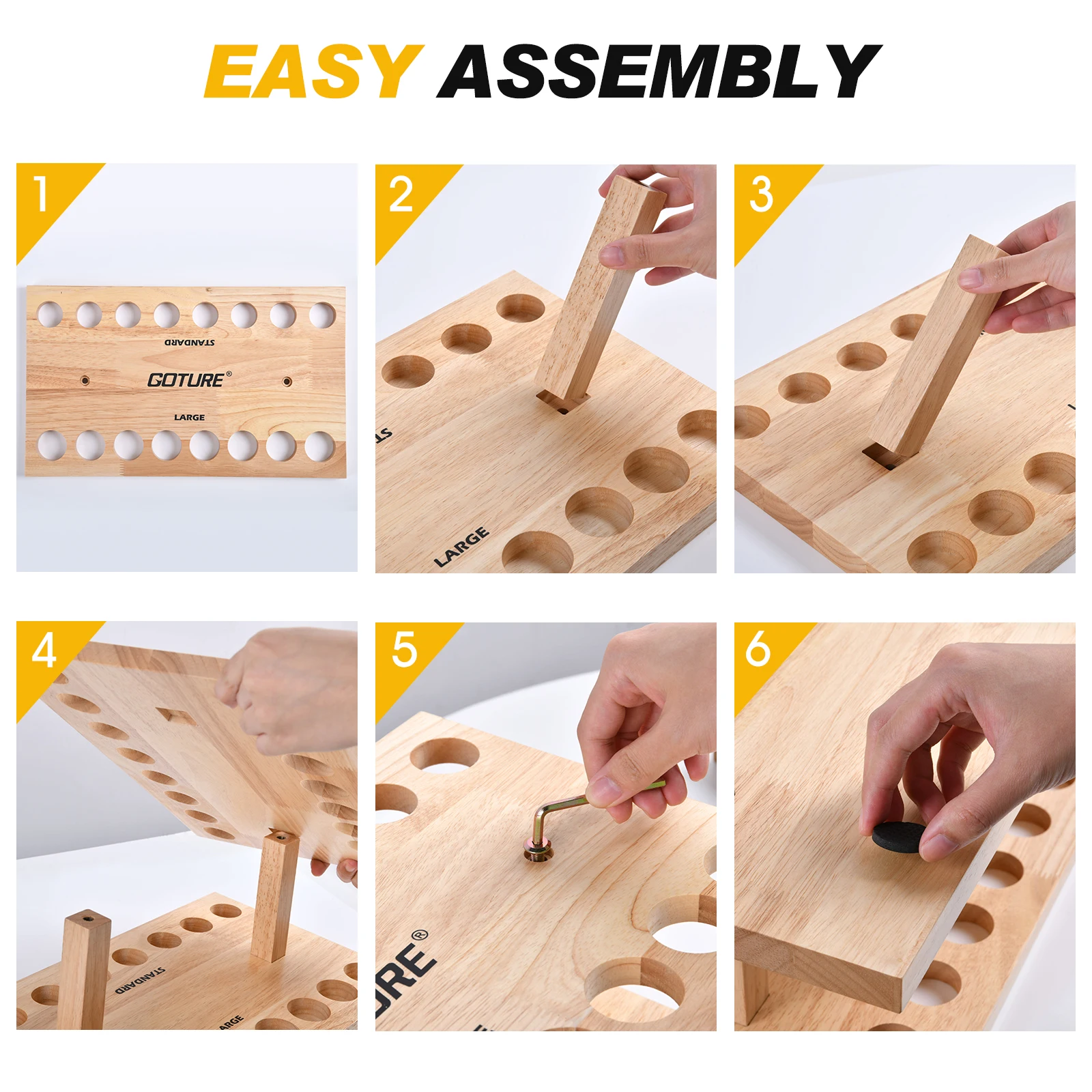 Квадратный держатель для удочки Goture с 16 отверстиями вертикальный инструмент