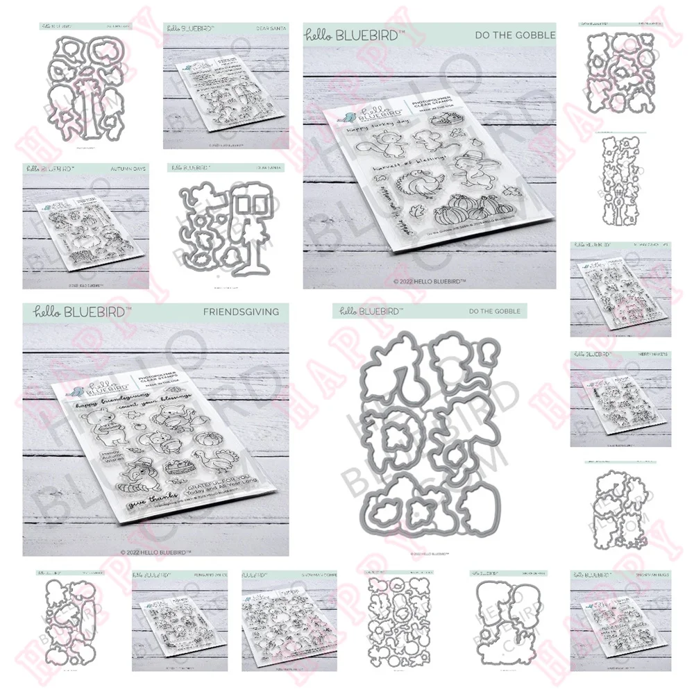 

2022 Christmas Metal Cutting Dies Stamps Santa Penguins Snowman Decoration For Craft DIY Scrapbooking Diary Album Paper Template