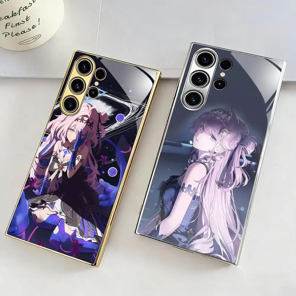 Фото Крутой чехол для телефона Mingchao Denia для Samsung S26 S25 S24 S23 S22 S21 Plus Ultra FE Edge, гальванизированное стекло №2