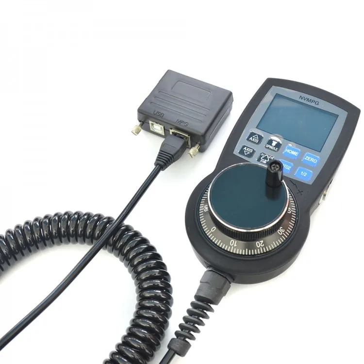 

NVMPG-3D RJ45 Port CNC Manual Pulse Generator MPG Coordinates Display Handwheel with USB MACH3 Interface Board