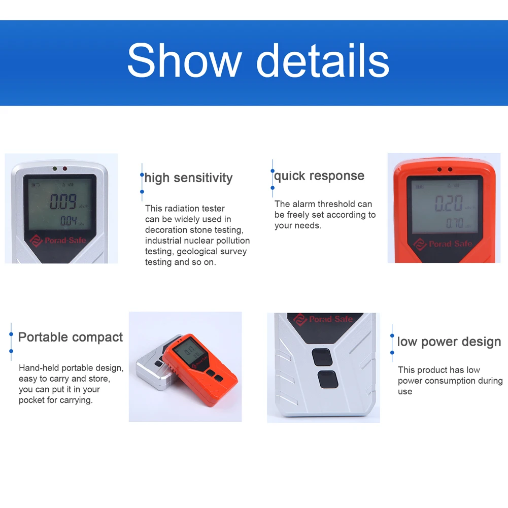 Geiger Counter Handheld Nuclear Radiation Detector LCD Dozimeter Household Radioactive Tester β Y X-ray Detection EMF Meter |