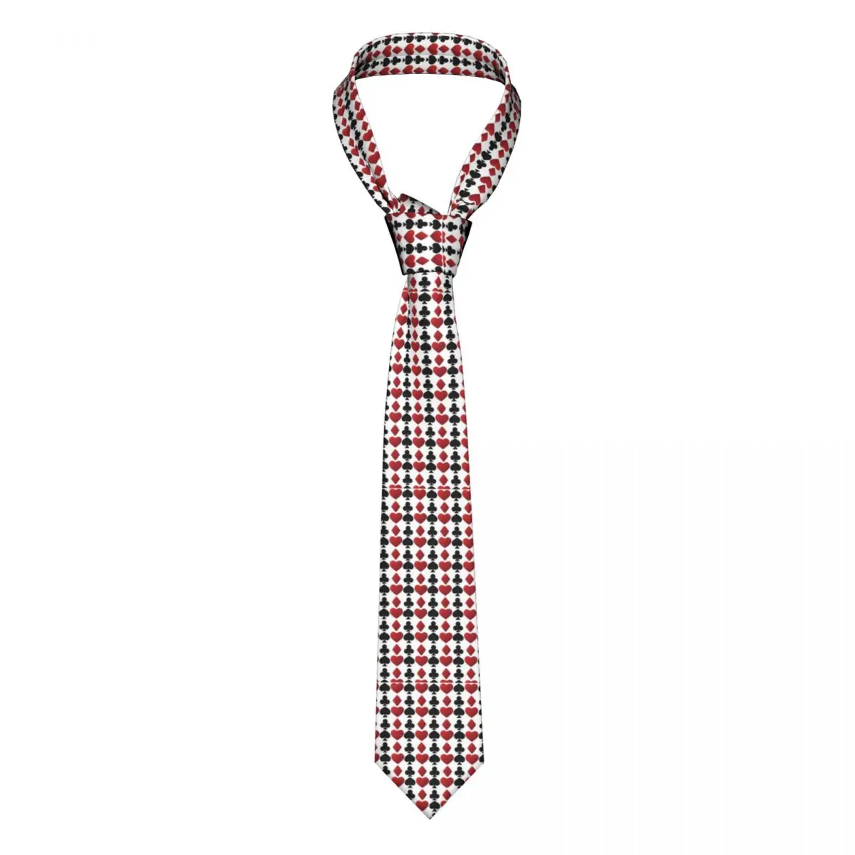 

Poker Pattern Tie Heart Apade Symbols 8CM Printed Neck Ties Accessories Business For Men Shirt Cravat