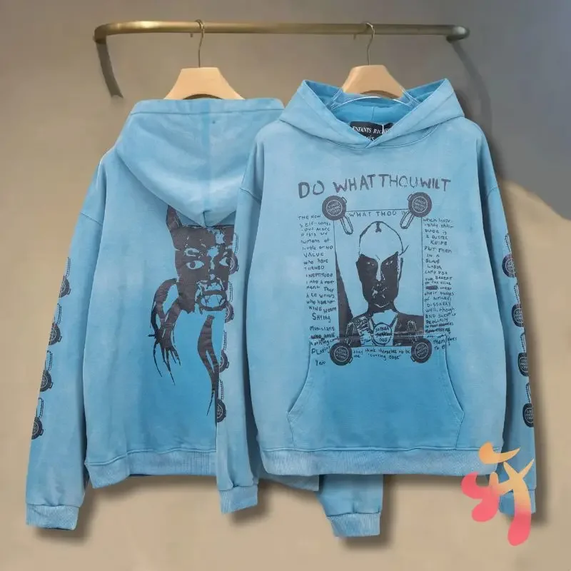 Толстовка Мужская/женская с капюшоном винтажный хлопковый свитшот принтом