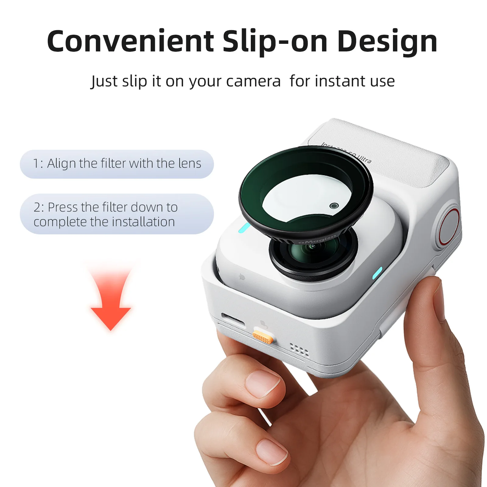 Фото Набор фильтров для объектива aMagisn Go Ultra Camera Fast-Mount UV CPL ND8 ND16 ND32 ND64 HD Filter Защитная крышка Insta 360 Go Ultra №3