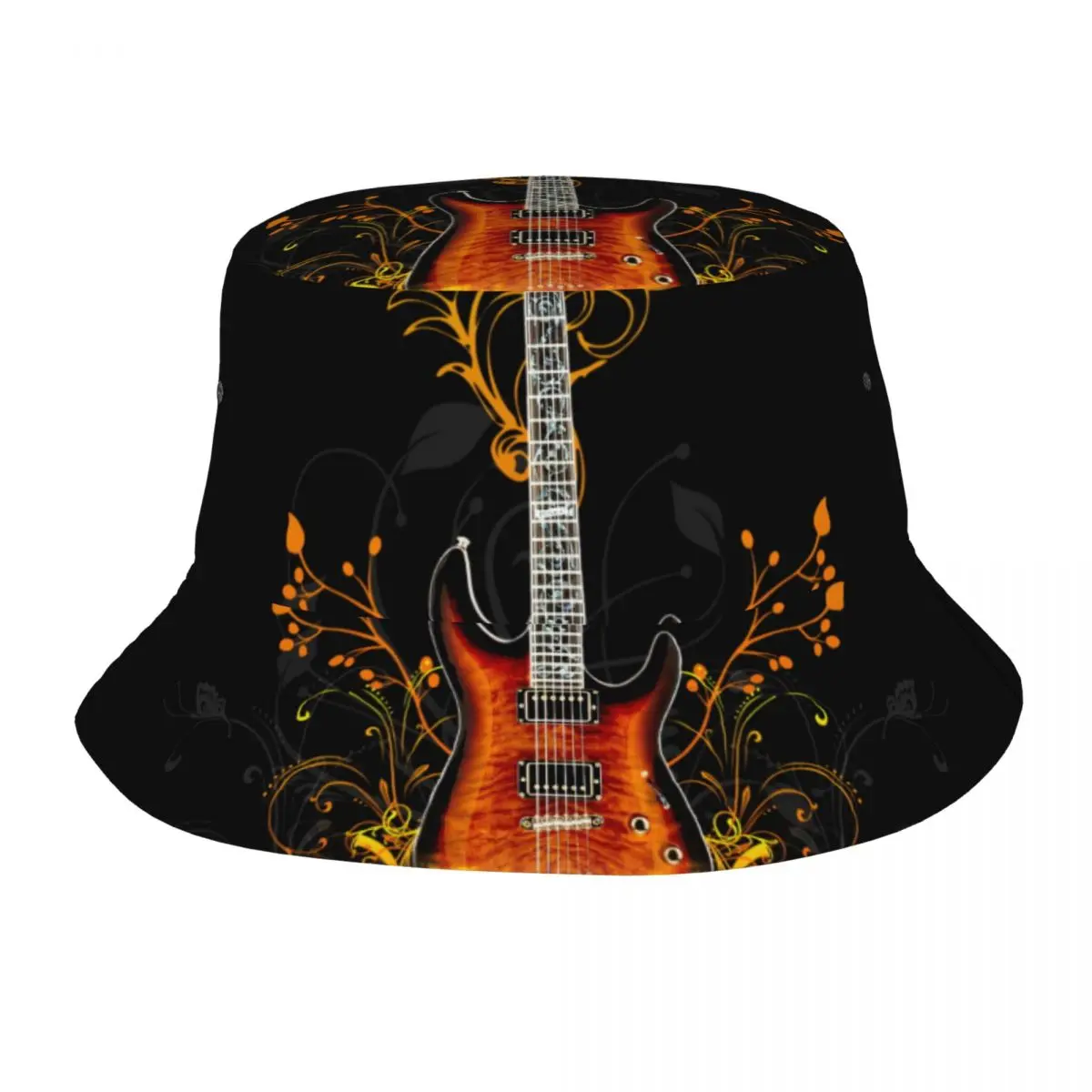 

Rock Guitars Outdoor Fisherman Cap Beach Hats SunCaps Men Women Bucket Hat Panama Hats Bob Hats For Women