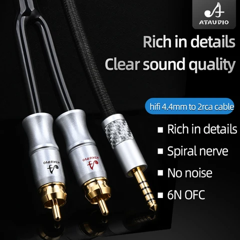 ATAUDIO  hifi 4.4mm to 2rca кабель