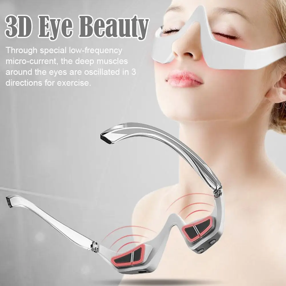 

3D Eye Beauty Instrument Micro-Current Pulse Eye Relax And Dark Wrinkles Remove Massager Eye Tool Reduce Beauty Circle Bags R8Q6