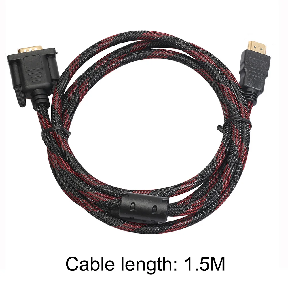 

Адаптер 1080P цифровой аналоговый преобразователь HDMI-совместимый с кабелем VGA для HD TV/Xbox/ПК/ноутбука/ТВ-приставки/проектора