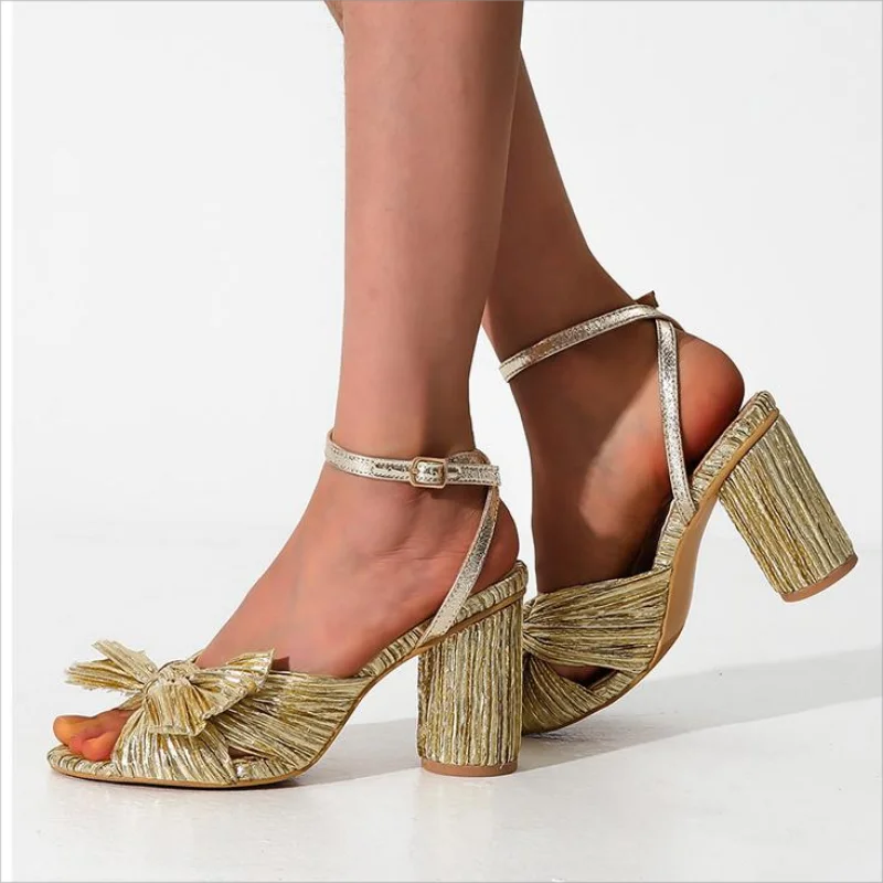 Runway style Butterfly-knot Sandals Women Pumps Satin Summer Lady Shoes High heels Party sandals Dancing shoes 5cm/8cm 4.9 29 Re