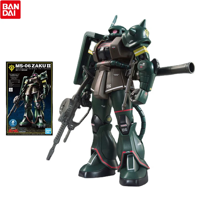 

Bandai Gundam Model Kit Anime Figure HG MS-06 Zaku 2 21st Century Real Type Ver Genuine Action Toy Figure Toys for Children