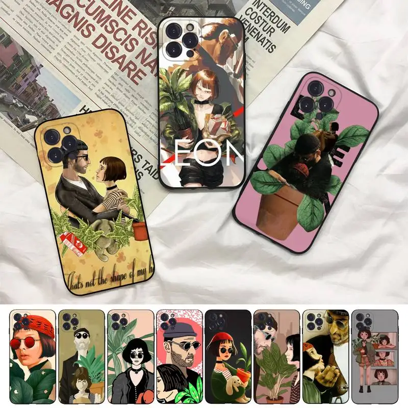 

Movie Killer Leon And Mathilda Phone Case For iPhone 8 7 6 6S Plus X SE 2020 XR XS 14 11 12 13 Mini Pro Max Mobile Case