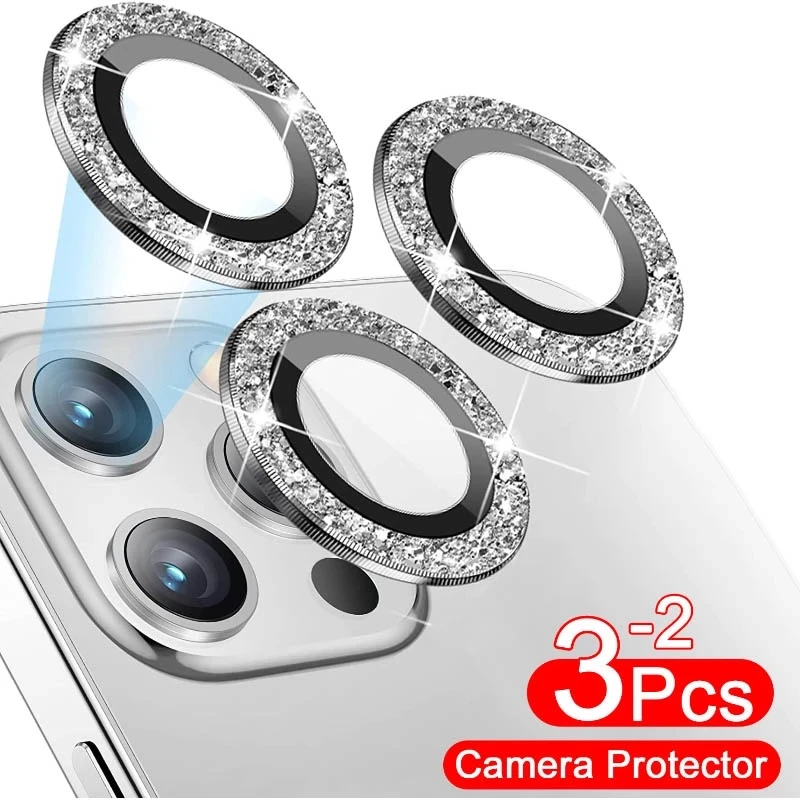 Алмазный Блеск для защиты объектива камеры для iPhone 13 12 Pro Max Mini металлическое кольцо для объектива Стекло на iPhone 11 Pro Max Защитная крышка