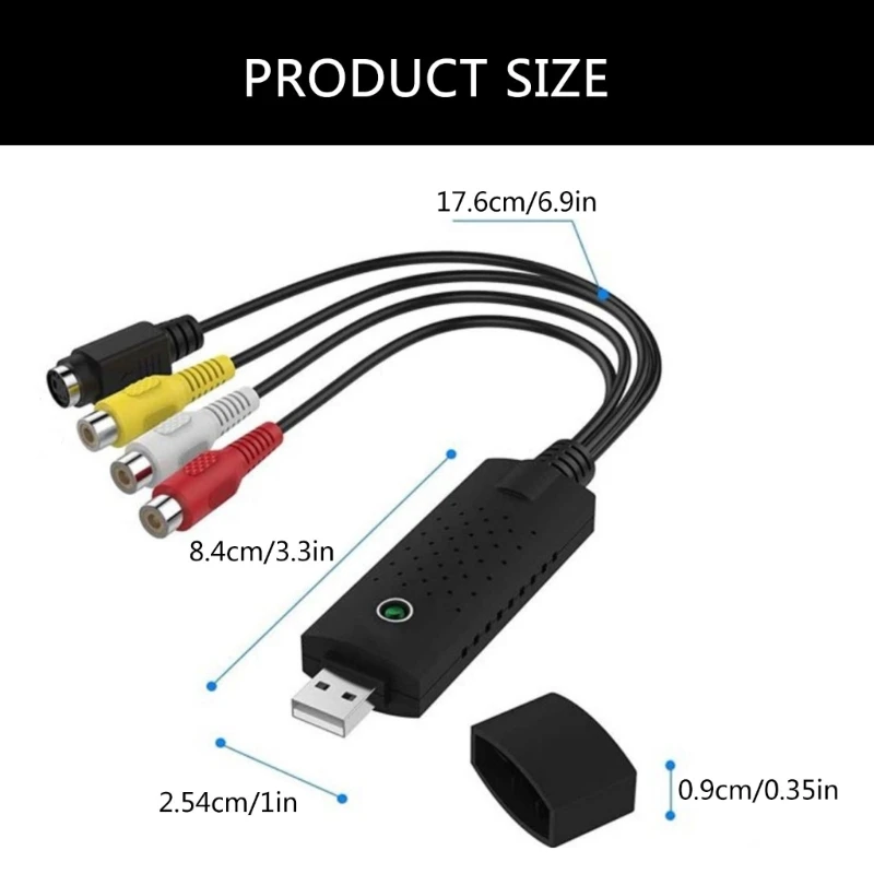 USB-адаптер для карты видеозахвата шнур видеоконвертера с USB-кабелем широкая