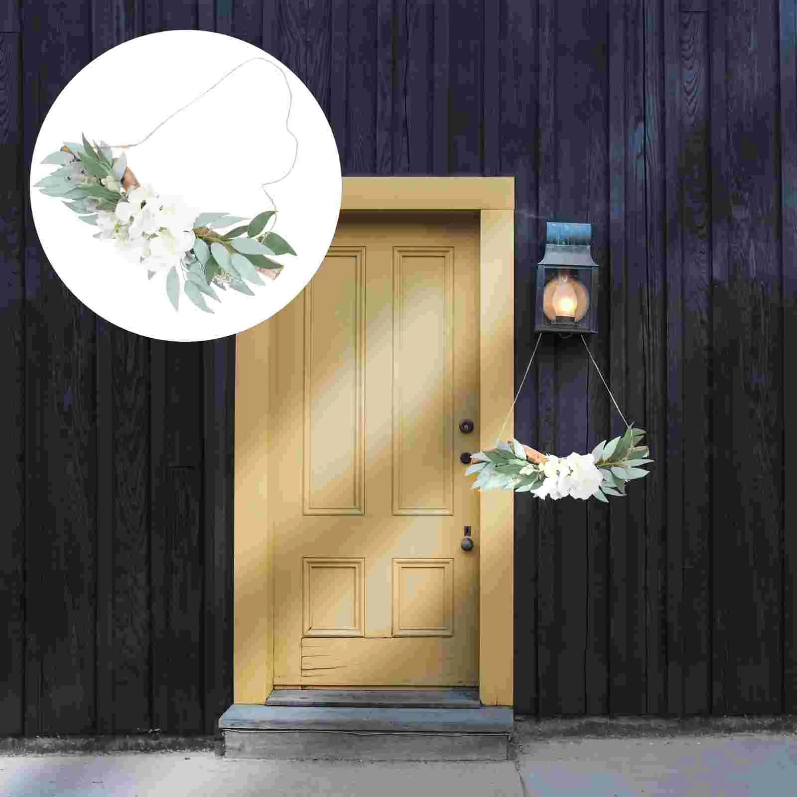 

Artificial Eucalyptusdecor Wreath Wall Flowerfloral Welcome Hydrangea Green Door Greenery Hanging Fake Wreaths Garland Spring