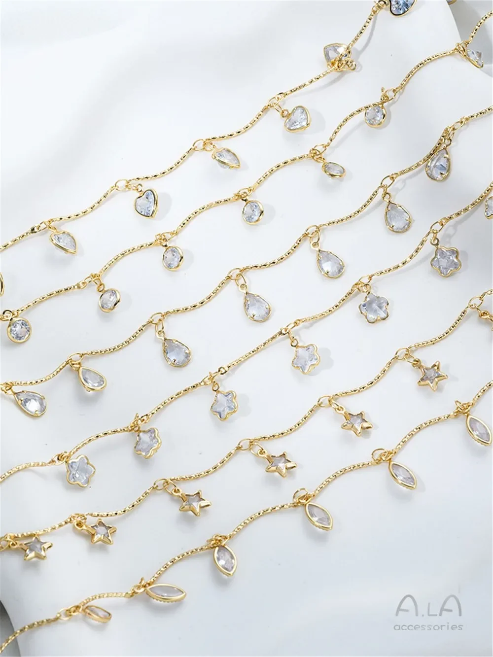 14-каратное позолоченное подвесное циркониевое сердце пятиконечная звезда