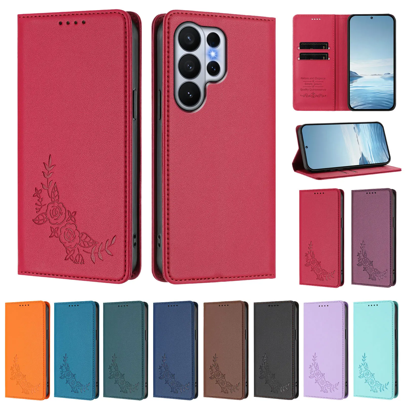 Кожаный флип-чехол с цветами лотоса для Nokia G400 C300 G42 G22 G21 G11 XR20 X30 X20 C32 C30 C12 C10 C02 C01, магнитный, на 2 карты, Coque (art.: 3920d9ca2d433) - 3920d9ca2d433