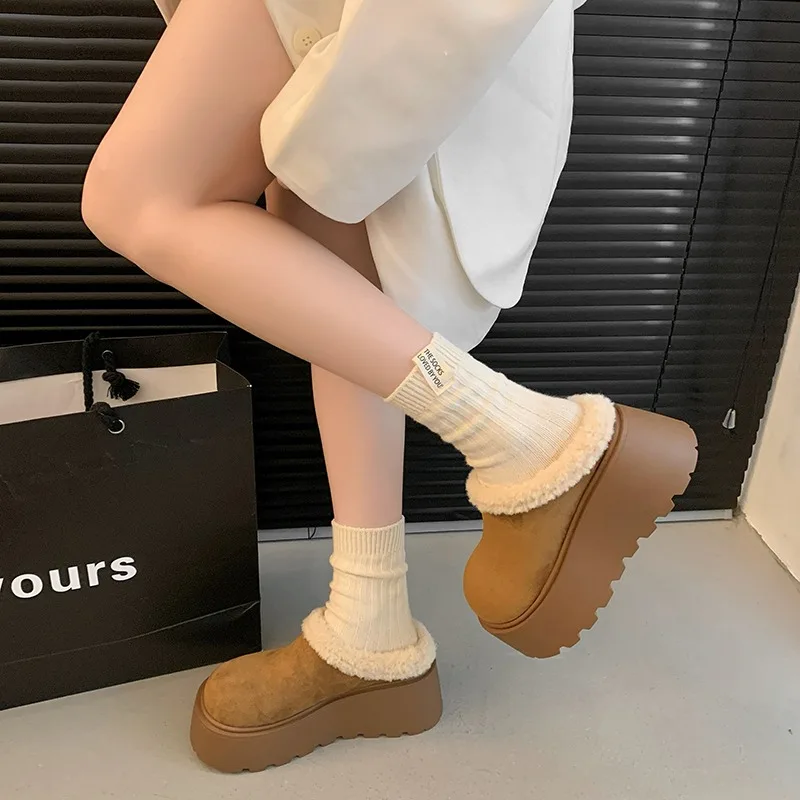 Женские теплые хлопковые тапочки Musil модные вращающиеся с закрытым носком