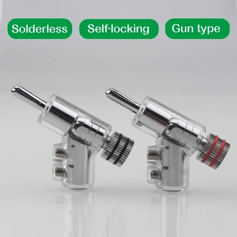 4 шт. позолоченный штекер типа банан родий Hi-Fi аудио адаптер акустический кабель