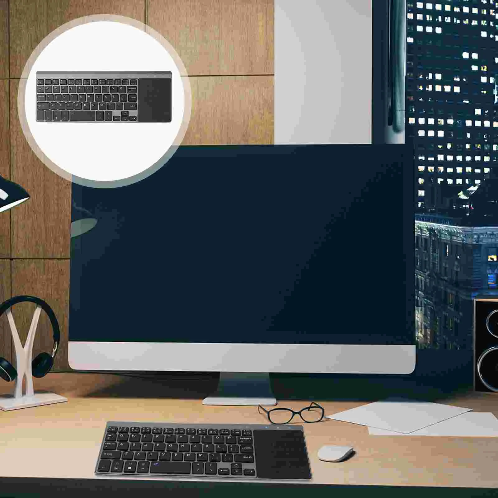 

Keyboard Computer Wireless Compact Silent Work Laptoptouchpad Game Playing Office Cordless Ultrathin Portable