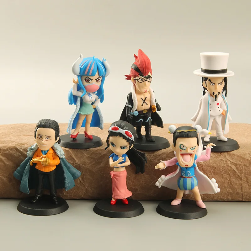 

6Pcs/Set Anime One Piece Luffy Bentham Robin Ulti Sir Crocodile Figures Model Toy PVC Action Figurine Doll Children Gifts