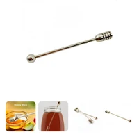 attractive honey stick long handle stainless steel handy syrup dipper honey spoon honey stir stick stir stick