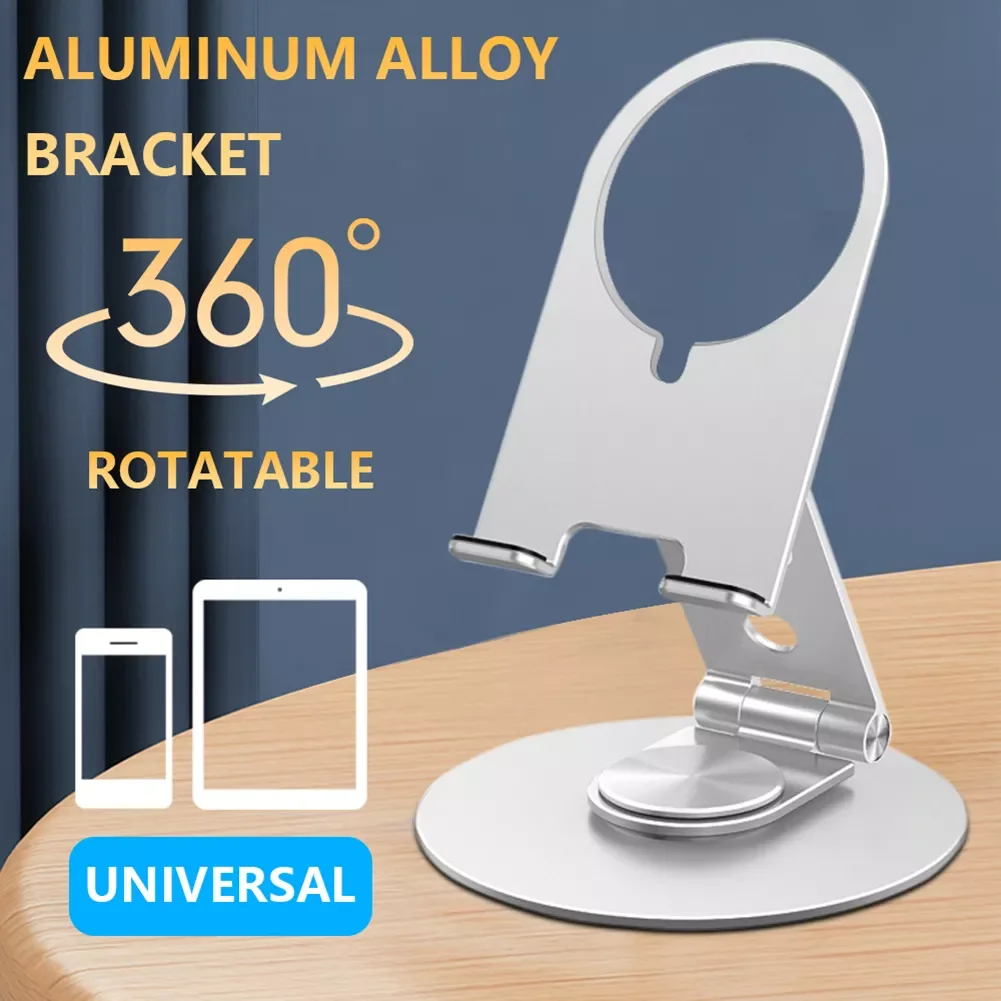 

Aluminum Tablet Stand 14 iPad Pro Desktop Holder Foldable Rotatable Smartphone Desk Bracket Telescopic Support