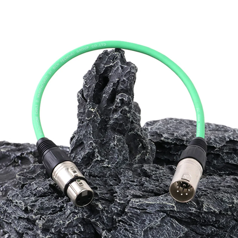 Кабель XLR 3-контактный Переходник мама-5-контактный папа сбалансированный